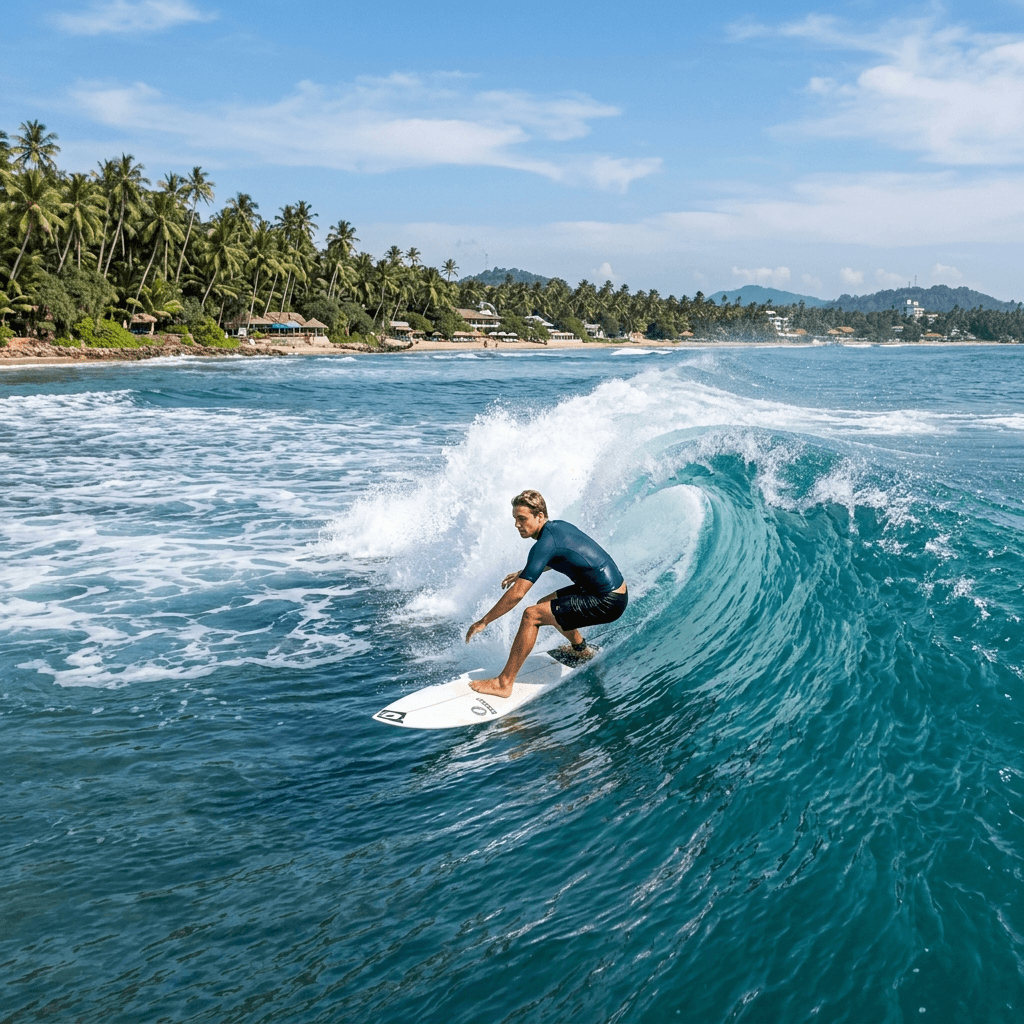 Surfing Weligama
